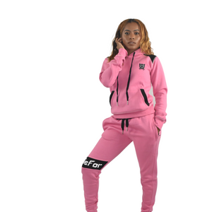Pink Women Sweatsuit Set